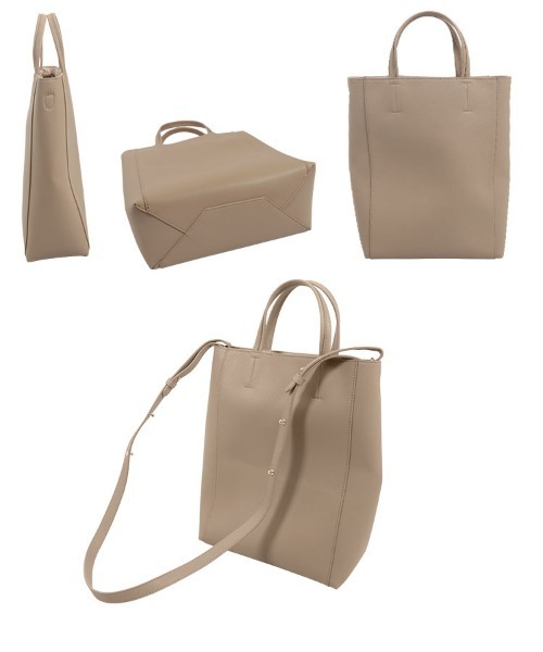 KOBE LETTUCE（コウベレタス）の「A4サイズ収納可 ショルダー付き2Way メニーポケットトートバッグ（トートバッグ・レディース・ブラック/アイボリー/グレイッシュベージュ・FREE）」の13枚目の写真