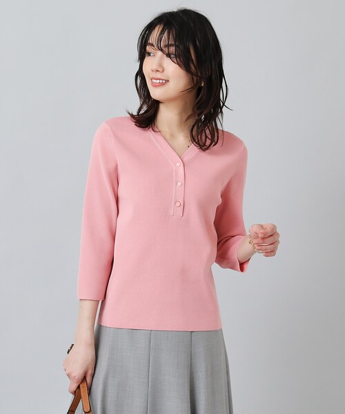 【セール】ハイゲージヘンリーネックニットプルオーバー（ニット/セーター）｜UNTITLED（アンタイトル）