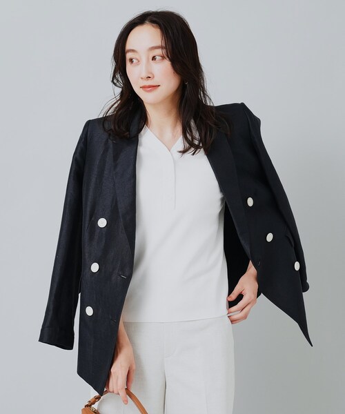 【セール】ハイゲージヘンリーネックニットプルオーバー（ニット/セーター）｜UNTITLED（アンタイトル）