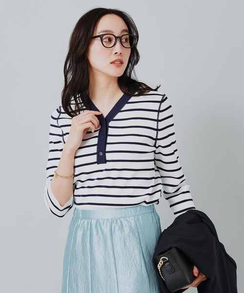 【セール】ハイゲージヘンリーネックニットプルオーバー（ニット/セーター）｜UNTITLED（アンタイトル）