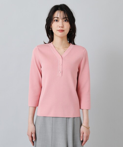 【セール】ハイゲージヘンリーネックニットプルオーバー（ニット/セーター）｜UNTITLED（アンタイトル）