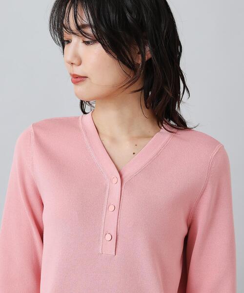 【セール】ハイゲージヘンリーネックニットプルオーバー（ニット/セーター）｜UNTITLED（アンタイトル）