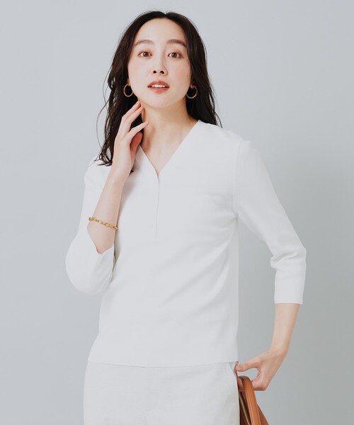 【セール】ハイゲージヘンリーネックニットプルオーバー（ニット/セーター）｜UNTITLED（アンタイトル）