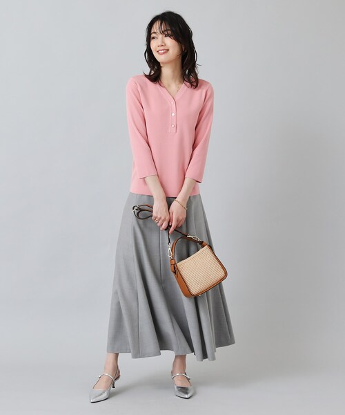 【セール】ハイゲージヘンリーネックニットプルオーバー（ニット/セーター）｜UNTITLED（アンタイトル）