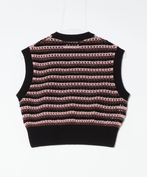 FRED PERRY(フレッドペリー)の「Amy Winehouse Open-Knit Tank(タンクトップ・レディース・ブラック・10)」の2枚目の写真