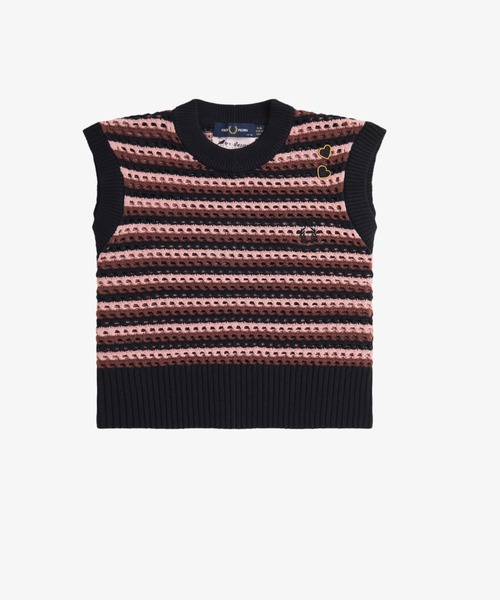 FRED PERRY(フレッドペリー)の「Amy Winehouse Open-Knit Tank(タンクトップ・レディース・ブラック・10)」の6枚目の写真