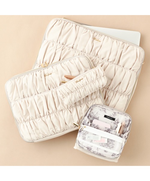 Francfranc(フランフラン)の「ギャザー ツールペンスタンドポーチ ライトピンク ペン立て ペンケース デスク収納 文具 ポーチ(ポーチ・レディース・ライトピンク・FREE)」の10枚目の写真