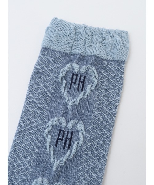 PINK HOUSE（ピンクハウス）の「ロゴ入りハートモチーフ柄ソックス（ソックス/靴下・レディース・ネイビー/キナリ/ピンク/ブルーグレー/ブラック・フリー）」の18枚目の写真