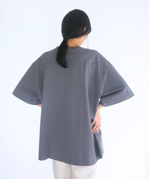 ENCIRCLE（エンサークル）の「【ENCIRCLE/エンサークル】Classic T big/クラシックティービック（Tシャツ）（Tシャツ/カットソー・レディース・チャコールグレー/ホワイト/ブラック・FREE）」の3枚目の写真