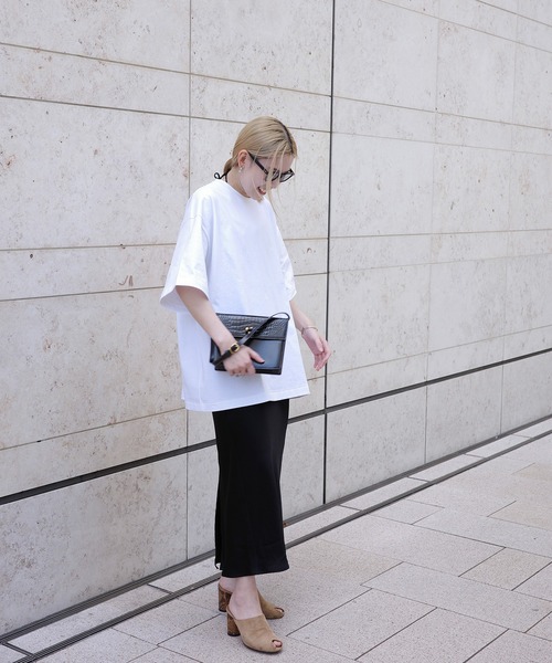 ENCIRCLE（エンサークル）の「【ENCIRCLE/エンサークル】Classic T big/クラシックティービック（Tシャツ）（Tシャツ/カットソー・レディース・チャコールグレー/ホワイト/ブラック・FREE）」の11枚目の写真