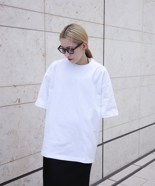 ENCIRCLE（エンサークル）の「【ENCIRCLE/エンサークル】Classic T big/クラシックティービック（Tシャツ）（Tシャツ/カットソー・レディース・チャコールグレー/ホワイト/ブラック・FREE）」の9枚目の写真