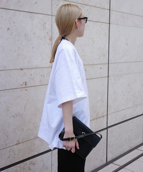 ENCIRCLE（エンサークル）の「【ENCIRCLE/エンサークル】Classic T big/クラシックティービック（Tシャツ）（Tシャツ/カットソー・レディース・チャコールグレー/ホワイト/ブラック・FREE）」の10枚目の写真