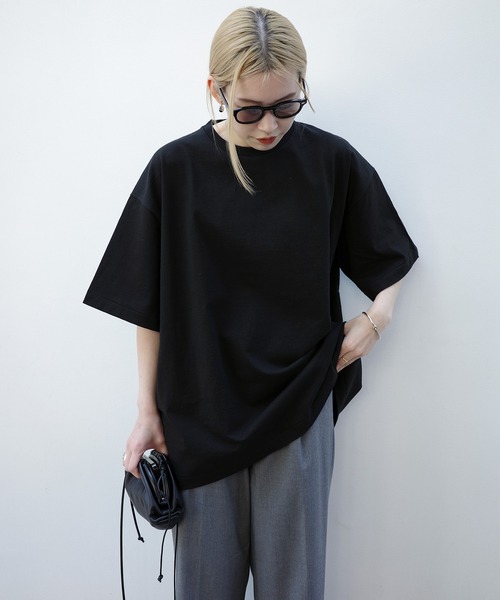 ENCIRCLE（エンサークル）の「【ENCIRCLE/エンサークル】Classic T big/クラシックティービック（Tシャツ）（Tシャツ/カットソー・レディース・チャコールグレー/ホワイト/ブラック・FREE）」の12枚目の写真