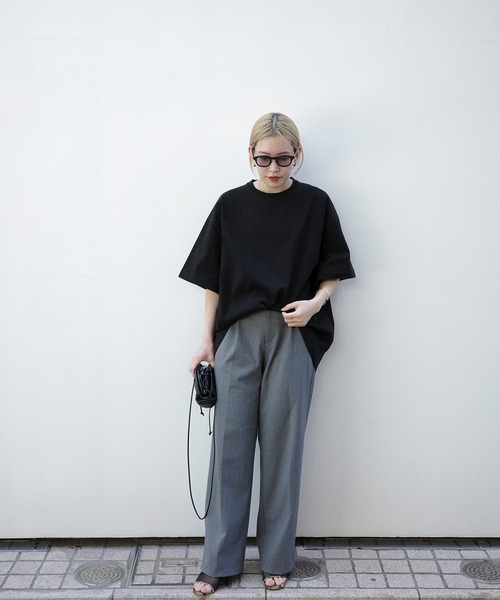 ENCIRCLE（エンサークル）の「【ENCIRCLE/エンサークル】Classic T big/クラシックティービック（Tシャツ）（Tシャツ/カットソー・レディース・チャコールグレー/ホワイト/ブラック・FREE）」の13枚目の写真