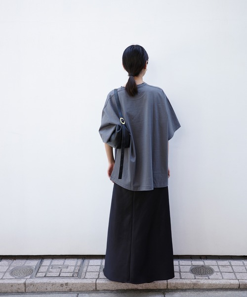 ENCIRCLE（エンサークル）の「【ENCIRCLE/エンサークル】Classic T big/クラシックティービック（Tシャツ）（Tシャツ/カットソー・レディース・チャコールグレー/ホワイト/ブラック・FREE）」の17枚目の写真