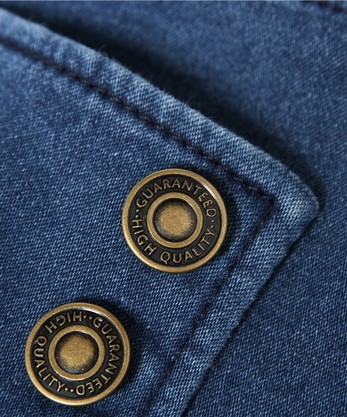 WEGO（ウィゴー）の「WEGO/ 前ボタンダメージスキニー（デニムパンツ・レディース・インディゴブルー/ダークインディゴブルー/ブラック・MEDIUM/LARGE）」の12枚目の写真