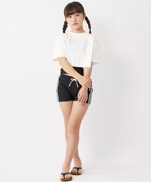 RUSTY（ラスティ）の「【RUSTY/ラスティー】キッズタンキニ3点セット水着 Tシャツ付き キャミソール ボードショーツ スクール水着 水陸両用（水着・キッズ・サックスブルー/オフホワイト・130/140/150/160/170）」の4枚目の写真