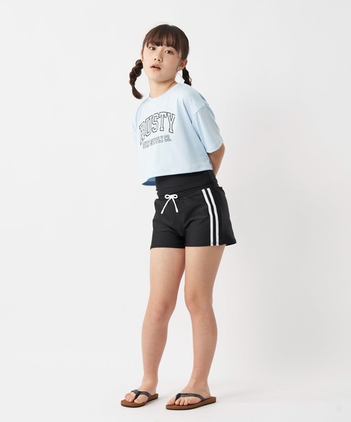 RUSTY（ラスティ）の「【RUSTY/ラスティー】キッズタンキニ3点セット水着 Tシャツ付き キャミソール ボードショーツ スクール水着 水陸両用（水着・キッズ・サックスブルー/オフホワイト・130/140/150/160/170）」の14枚目の写真