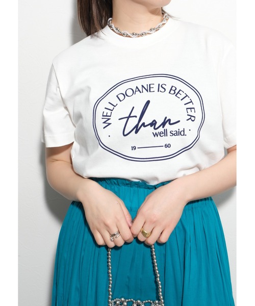 palm RICHE(ポームリシュ)の「サークルロゴT(Tシャツ/カットソー・レディース・オフホワイト/レッド/チャコールグレー・M)」の2枚目の写真