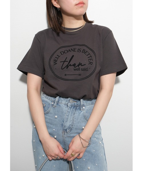 palm RICHE(ポームリシュ)の「サークルロゴT(Tシャツ/カットソー・レディース・オフホワイト/レッド/チャコールグレー・M)」の3枚目の写真