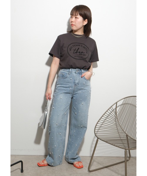 palm RICHE(ポームリシュ)の「サークルロゴT(Tシャツ/カットソー・レディース・オフホワイト/レッド/チャコールグレー・M)」の22枚目の写真