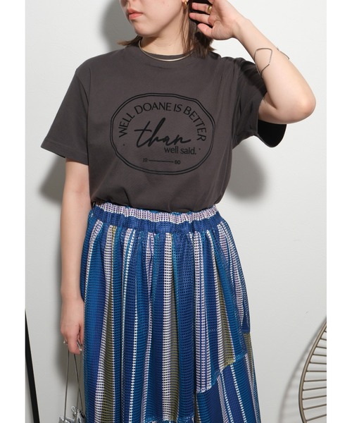 palm RICHE(ポームリシュ)の「サークルロゴT(Tシャツ/カットソー・レディース・オフホワイト/レッド/チャコールグレー・M)」の14枚目の写真