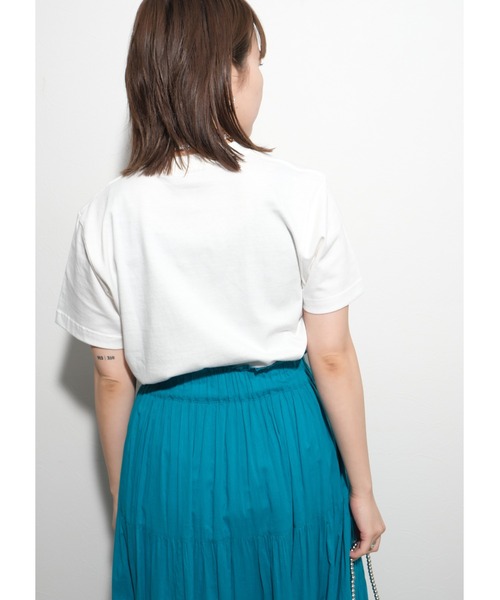 palm RICHE(ポームリシュ)の「サークルロゴT(Tシャツ/カットソー・レディース・オフホワイト/レッド/チャコールグレー・M)」の9枚目の写真