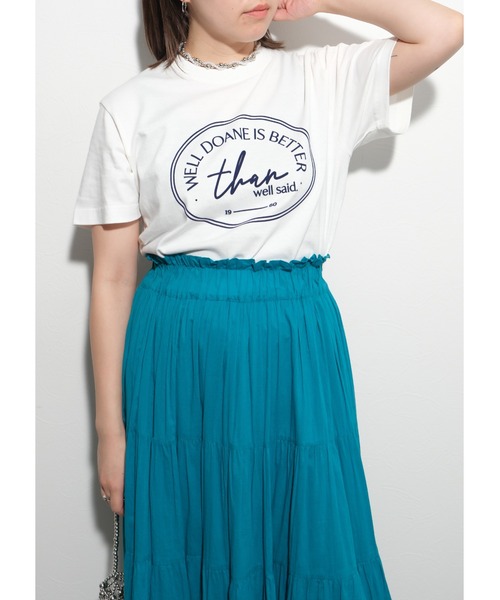 palm RICHE(ポームリシュ)の「サークルロゴT(Tシャツ/カットソー・レディース・オフホワイト/レッド/チャコールグレー・M)」の10枚目の写真