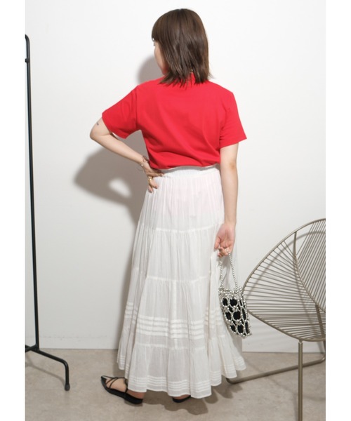palm RICHE(ポームリシュ)の「サークルロゴT(Tシャツ/カットソー・レディース・オフホワイト/レッド/チャコールグレー・M)」の12枚目の写真