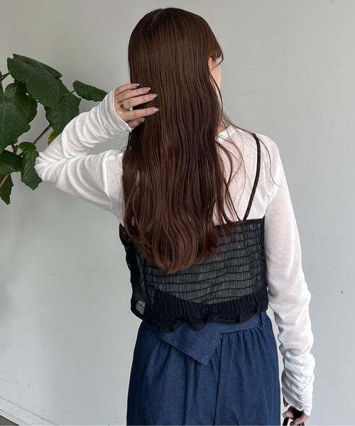Thevon(ゼボン)の「シアービスチェセットTシャツ(Tシャツ/カットソー・レディース・ライトベージュ/ブラック/オフホワイト・FREE)」の18枚目の写真