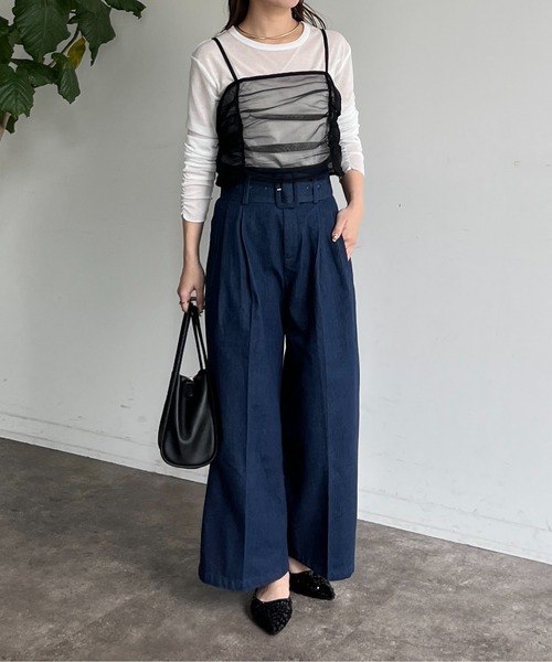 Thevon(ゼボン)の「シアービスチェセットTシャツ(Tシャツ/カットソー・レディース・ライトベージュ/ブラック/オフホワイト・FREE)」の16枚目の写真