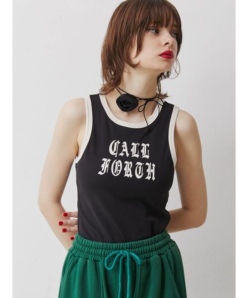 jouetie(ジュエティ)の「リンガーロゴタンクトップ(タンクトップ・レディース・オフホワイト/ブラック/ブルー/その他1・MEDIUM)」の13枚目の写真