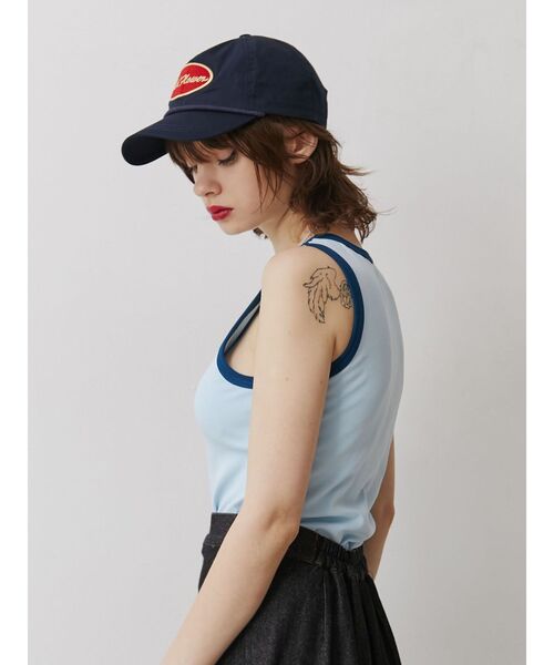 jouetie(ジュエティ)の「リンガーロゴタンクトップ(タンクトップ・レディース・オフホワイト/ブラック/ブルー/その他1・MEDIUM)」の20枚目の写真