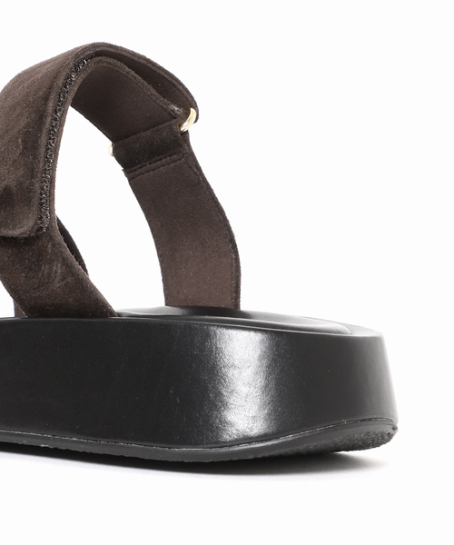 GRISE（グリーズ）の「GRISEレザーアツゾコカットワークミュールサンダル（サンダル・レディース・ベージュ系その他/ブラウン/ブラック×ブラック・MEDIUM/SMALL/X-LARGE/LARGE）」の16枚目の写真