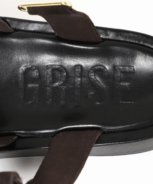 GRISE（グリーズ）の「GRISEレザーアツゾコカットワークミュールサンダル（サンダル・レディース・ベージュ系その他/ブラウン/ブラック×ブラック・MEDIUM/SMALL/X-LARGE/LARGE）」の20枚目の写真
