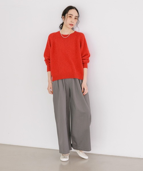 studio CLIP（スタディオクリップ）の「《days》5ゲージ選べる着丈プルオーバー（ニット/セーター・レディース・ピンク/レッド/アイボリー/ライトブルー・MEDIUM/LARGE）」の8枚目の写真