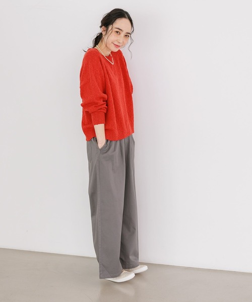 studio CLIP（スタディオクリップ）の「《days》5ゲージ選べる着丈プルオーバー（ニット/セーター・レディース・ピンク/レッド/アイボリー/ライトブルー・MEDIUM/LARGE）」の9枚目の写真