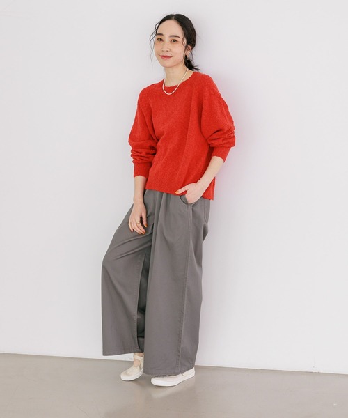 studio CLIP（スタディオクリップ）の「《days》5ゲージ選べる着丈プルオーバー（ニット/セーター・レディース・ピンク/レッド/アイボリー/ライトブルー・MEDIUM/LARGE）」の10枚目の写真