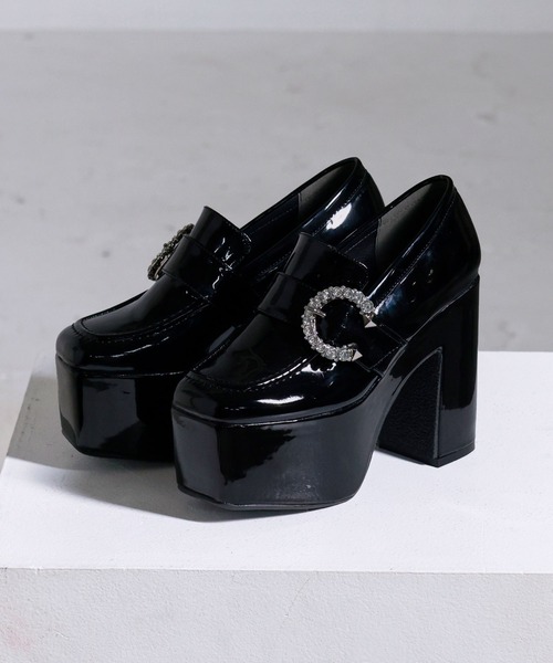 厚底ビジューバックルローファーパンプス（パンプス）｜Diable baiser（ディアブルベーゼ）