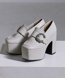 Diable baiser（ディアブルベーゼ）の「厚底ビジューバックルローファーパンプス（パンプス）」