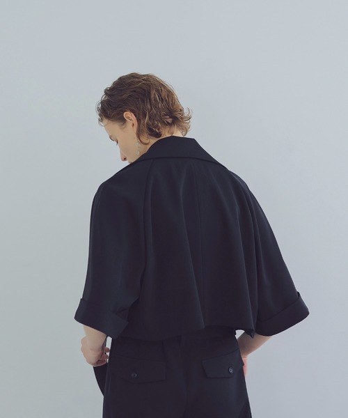 DRESSLAVE(ドレスレイブ)の「minimal trench jacket(ミニマルトレンチジャケット)(その他アウター・レディース・ブラック/グレー・38)」の7枚目の写真