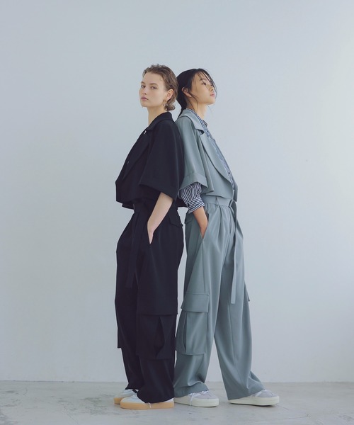 DRESSLAVE(ドレスレイブ)の「minimal trench jacket(ミニマルトレンチジャケット)(その他アウター・レディース・ブラック/グレー・38)」の10枚目の写真