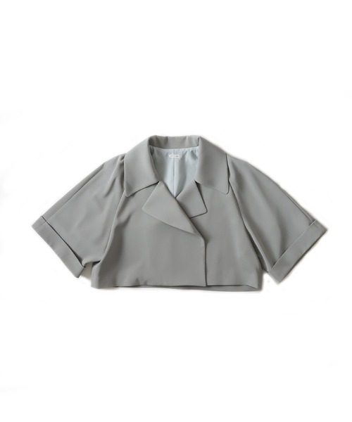 DRESSLAVE(ドレスレイブ)の「minimal trench jacket(ミニマルトレンチジャケット)(その他アウター・レディース・ブラック/グレー・38)」の14枚目の写真