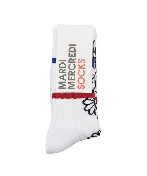 Mardi Mercredi(マルディメクルディ)の「SOCKS FLOS EMOJI(ソックス/靴下・レディース・ダークベージュ/ホワイト/ブラック・FREE)」の5枚目の写真