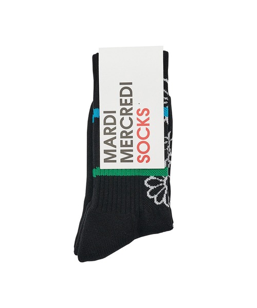 Mardi Mercredi(マルディメクルディ)の「SOCKS FLOS EMOJI(ソックス/靴下・レディース・ダークベージュ/ホワイト/ブラック・FREE)」の11枚目の写真