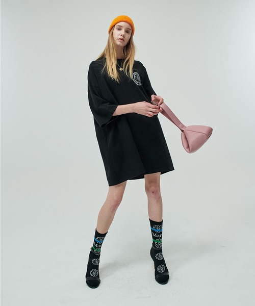 Mardi Mercredi(マルディメクルディ)の「SOCKS FLOS EMOJI(ソックス/靴下・レディース・ダークベージュ/ホワイト/ブラック・FREE)」の14枚目の写真