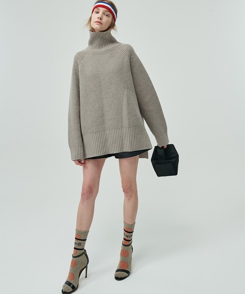 Mardi Mercredi(マルディメクルディ)の「SOCKS FLOS EMOJI(ソックス/靴下・レディース・ダークベージュ/ホワイト/ブラック・FREE)」の17枚目の写真