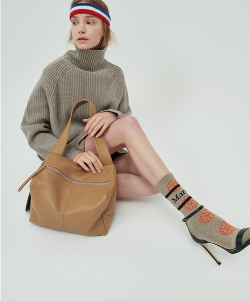 Mardi Mercredi(マルディメクルディ)の「SOCKS FLOS EMOJI(ソックス/靴下・レディース・ダークベージュ/ホワイト/ブラック・FREE)」の19枚目の写真