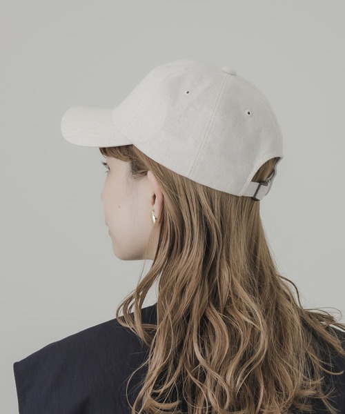 SMELLY（スメリー）の「シンプルリネンキャップ（キャップ・レディース・チャコールグレー/ベージュ/アイボリー・-）」の5枚目の写真