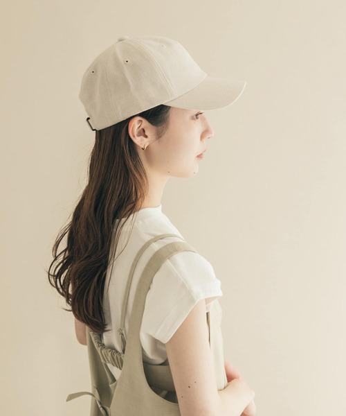 SMELLY（スメリー）の「シンプルリネンキャップ（キャップ・レディース・チャコールグレー/ベージュ/アイボリー・-）」の11枚目の写真